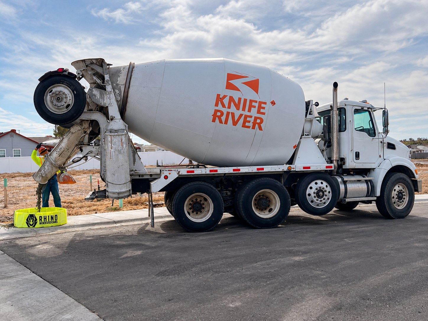 Knife River concrete truck washout