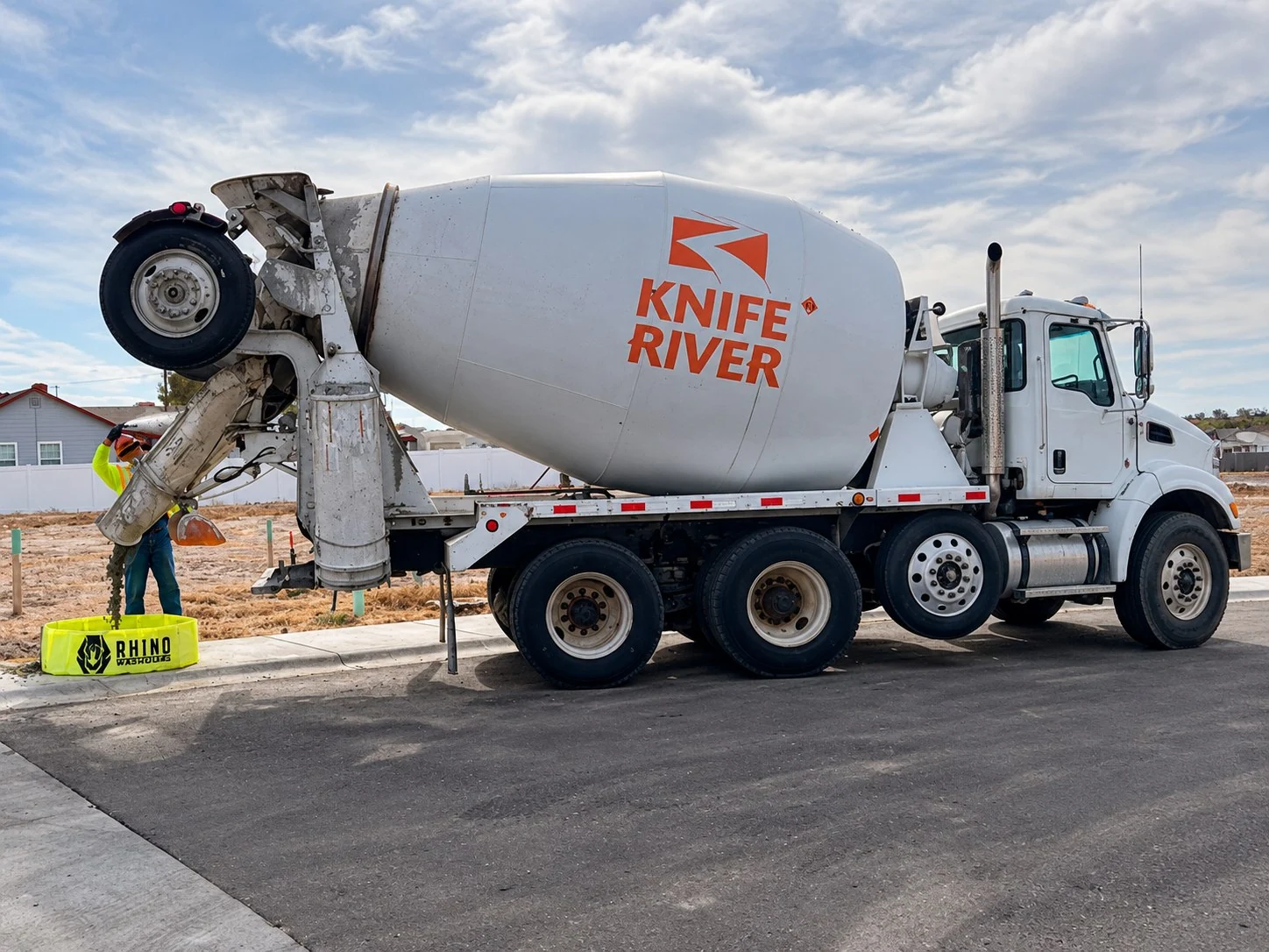 Knife River concrete truck washout